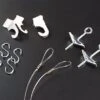 Sign Hanging Hardware With (2) 12" Nylon Lines, Bolts, Hooks And Clips For Ceiling