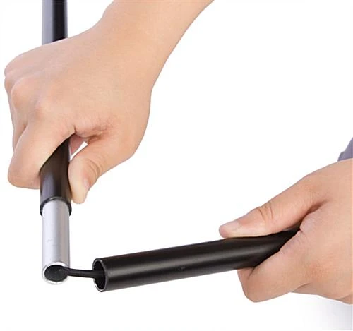 31 X 86-Inch Portable Hook-and-Loop Banner Stand - Black - Image 4