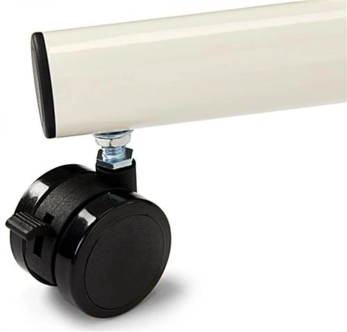 28" Height Adjustable Bedside Desk, Gas Assist With Wheels, Cup Holder - White - Image 6