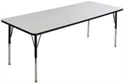 30” X 72” Table With 4 Adjustable Legs, Rectangular - Whiteboard