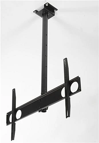 Ceiling TV Mount, Fits 37 To 70" Monitors, 360 Rotation, Adjustable Height - Black - Image 2
