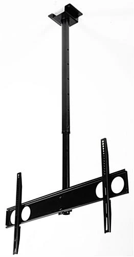 Ceiling TV Mount, Fits 37 To 70" Monitors, 360 Rotation, Adjustable Height - Black
