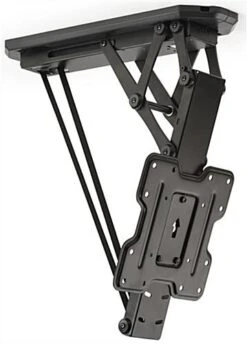 Ceiling TV Mount For Monitors 23"-42”, Motorized, Remote Control Included - Black