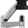 TV Wall Mount For Monitors 13 To 27", Full Motion Articulating Bracket - Silver