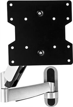 TV Wall Mount For Monitors 23 To 42", Full Motion Articulating Bracket - Silver