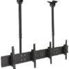 Ceiling TV Mount For (2) 30"-60” Monitors, Tilting Bracket, Adjustable Height - Black