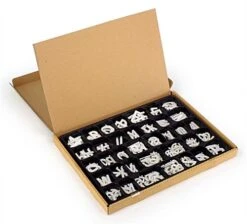 1" Letter Set With Tray - White