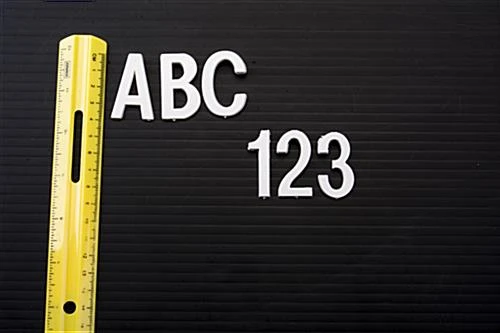 1-1/2" Letter Set With Tray - White - Image 2