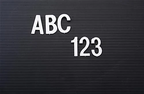 1-1/2" Letter Set With Tray - White - Image 3