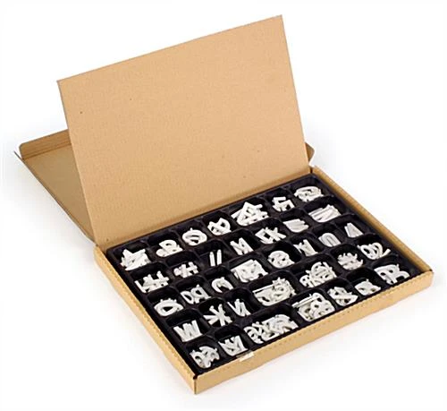 1-1/2" Letter Set With Tray - White