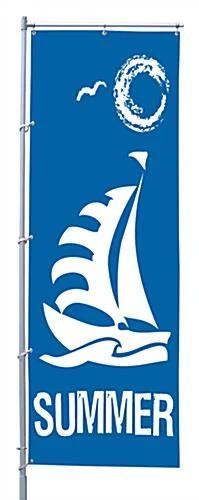 31 X 94-Inch Flag With Custom 1 Color Printing, Double-sided