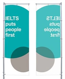 31 X 94-Inch Flag With Custom 3 Color Printing, Single-sided