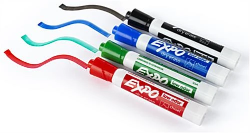 Dry Erase Markers With Eraser - Set Of 4 Colors - Image 2