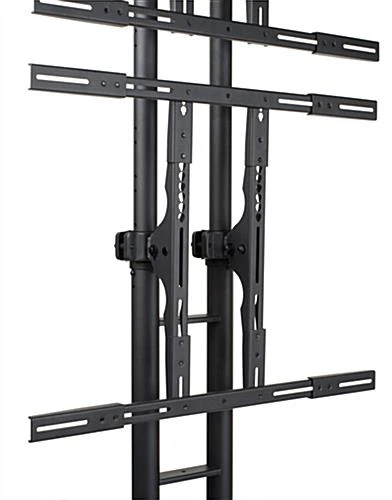 TV Stand With 2 Mounts For Windows, Fits Screen 32 To 65", Weighted Base W/Wheels - Image 3