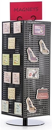 Counter Pegboard Spinner Rack, Magnetic– Black - Image 4