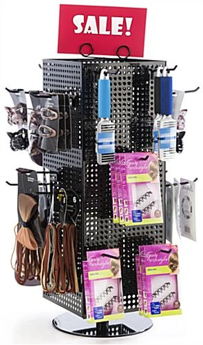 Counter Pegboard Spinner Rack, Magnetic– Black - Image 2
