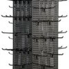 Countertop Pegboard Spinner Rack, Magnetic, 60 Hooks - Black