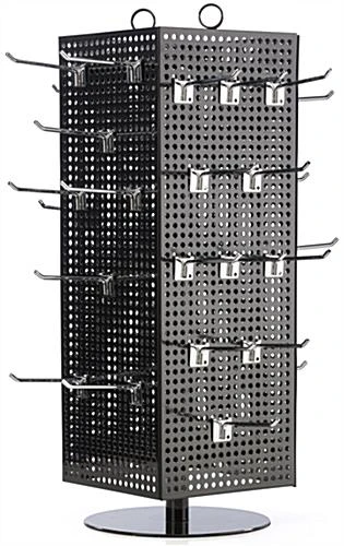 Counter Pegboard Spinner Rack, Magnetic– Black - Image 3