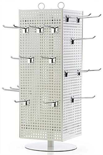 Counter Pegboard Spinner Rack, Magnetic– White - Image 2