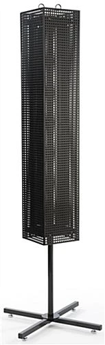 Floor Standing Pegboard Spinner Rack, Magnetic– Black
