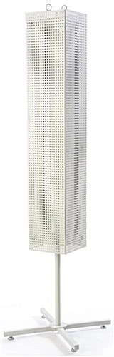 White Pegboard Display Rack- Floor Standing