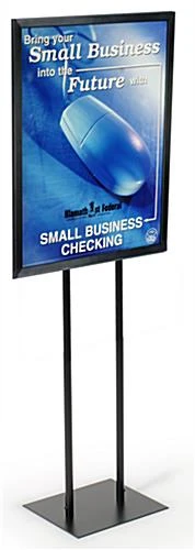22 X 28 Poster Stand For Floor, Top Insert, Double Sided - Black