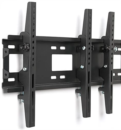Video Wall Mount For (2) 26" - 32" TV Screens, Tilting Bracket - Black - Image 4
