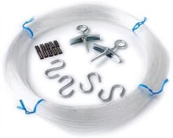 Sign Hanging Hardware With (1) 16' Monofilament Line, Hooks, Crimps And Bolts
