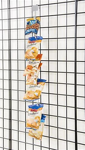 Chip Clip Display With Header, 12 Clips Per Hanger, Set Of 25 - Silver - Image 5