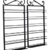 Steel Racks For Wall Mounted Use, 2 Piece Set, Powder Coated, 12 Shelves - Black
