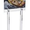 Workshop Series 22 X 28 Poster Stand For Floor, Double Sided, 67" Tall - Clear