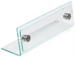 Workshop Series 8 X 2 Acrylic Name Plate With Slant Back Design - Clear