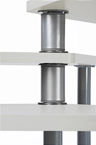 Nesting Display Tables With 4 Tiers, Swiveling - White - Image 7