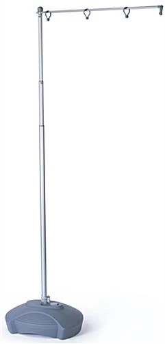 10' Banner Flag Stand With Fillable Base - Gray