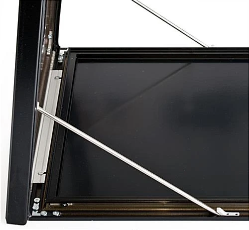 Enclosed Bulletin Board For (6) 8.5 X 11 Sheets, Outdoor Use, Header, Magnetic, Black - Image 4