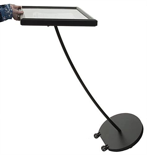 23 X 19 Enclosed Bulletin Board For Floor, Magnetic, Outdoor Rated, Wheels - Black - Image 4