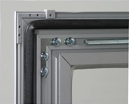 41 X 42 Enclosed Bulletin Board For Outdoor Use, With Locking Door - Silver - Image 4