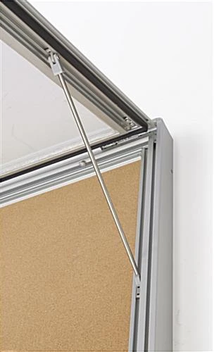 24.5 X 18.5-Inch Enclosed Bulletin Board For Outdoor Use, With Locking Door - Silver - Image 3