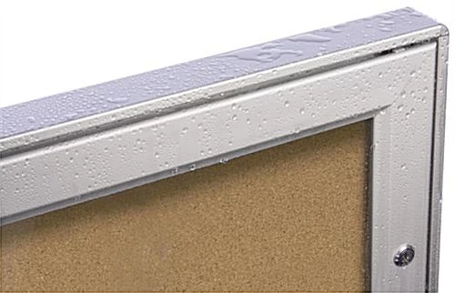 24.5 X 18.5-Inch Enclosed Bulletin Board For Outdoor Use, With Locking Door - Silver - Image 6