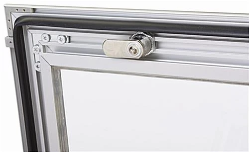 32 X 32 Enclosed Bulletin Board For Outdoor Use, With Locking Door - Silver - Image 4