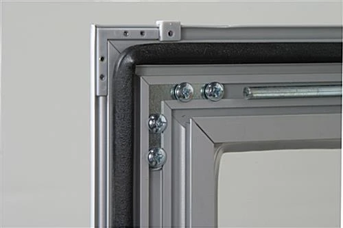 Enclosed Bulletin Board For (9) 8.5 X 11 Signs, Outdoor Use, Locking - Silver - Image 2