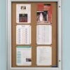 Enclosed Bulletin Board For (9) 8.5 X 11 Signs, Outdoor Use, Locking - Silver