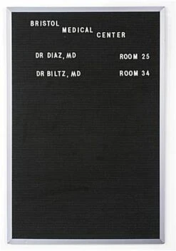 24 X 36 Letter Board With 3/4" Letter Set - Silver