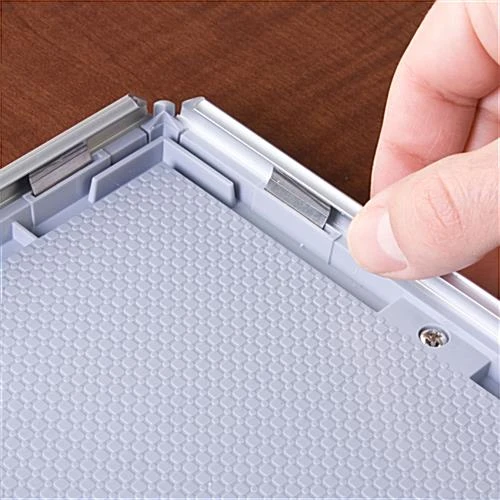 8 X 10 Sign Frame For Wall, Snap Open - Silver - Image 2