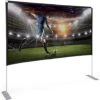 88 X 78 Projector Screen W/ Outdoor Stand & Ground Stakes, 100 In. Diagonal - White