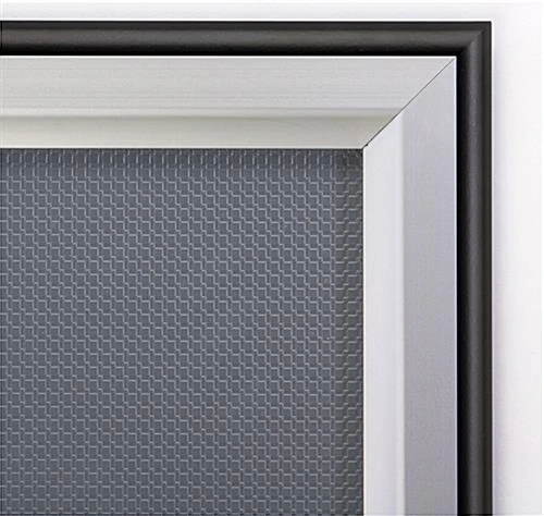 24 X 36 Poster Frame For Wall, Snap Open, Two-Toned - Black & Silver - Image 2