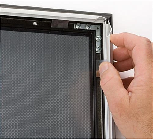 24 X 36 Poster Frame For Wall, Snap Open, Two-Toned - Black & Silver - Image 3