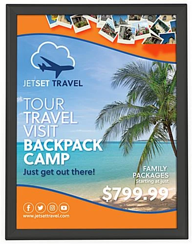 18 X 24 Poster Frame For Wall, Snap Open, 32mm Profile - Black