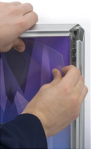 13 X 19 Poster Frame For Wall, Snap Open, 32mm Profile - Silver - Image 5