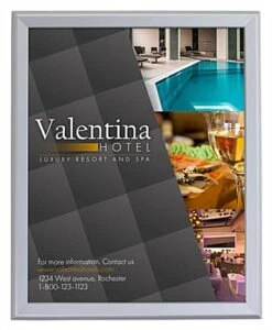 16 X 20 Poster Frame For Wall, Snap Open, 32mm Profile - Silver